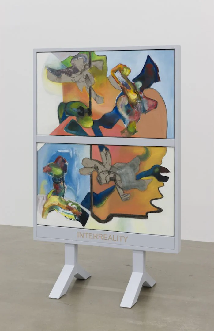 Alexander Iskin - Interreality Film Presents 3, 2016, Oil on canvas in wooden frame 