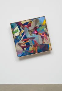 Rotation Painting, Oil on jute, 100 × 100 cm