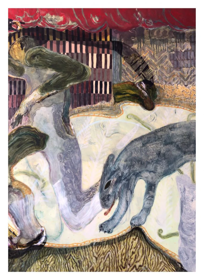 Guglielmo Castelli 4 Guglielmo Castelli, Discombombulate, 2019, mix technique on canvas 140 x 100 cm