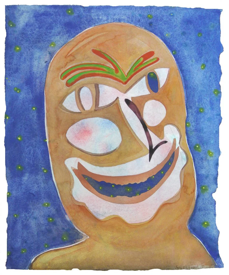Paris Giachoustidis, Summer Night Dreams, 2019, watercolor on paper, 50x40cm