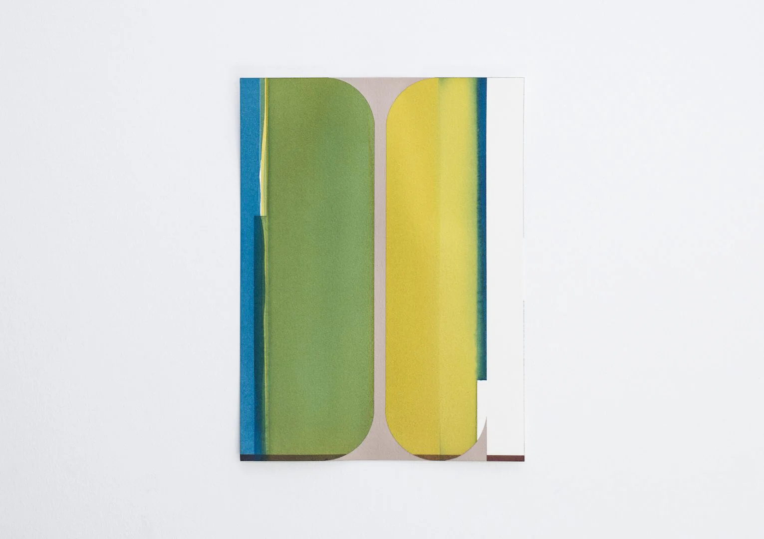 Irina Ojovan, He calls them´simpatic´works N4 2019 watercolours and oil on Arches paper 31x23 cm.