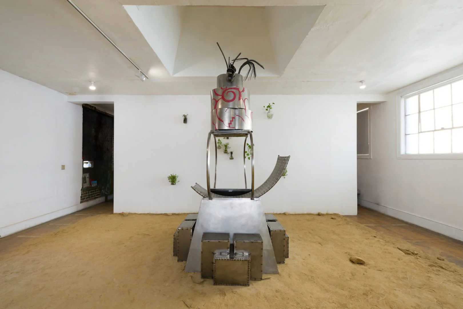 Beatriz Cortez, The Argonaut, after Pakal, 2018. Steel, lacquer marker. Courtesy of the artist and Commonwealth and Council. Photo: Ruben Diaz. 