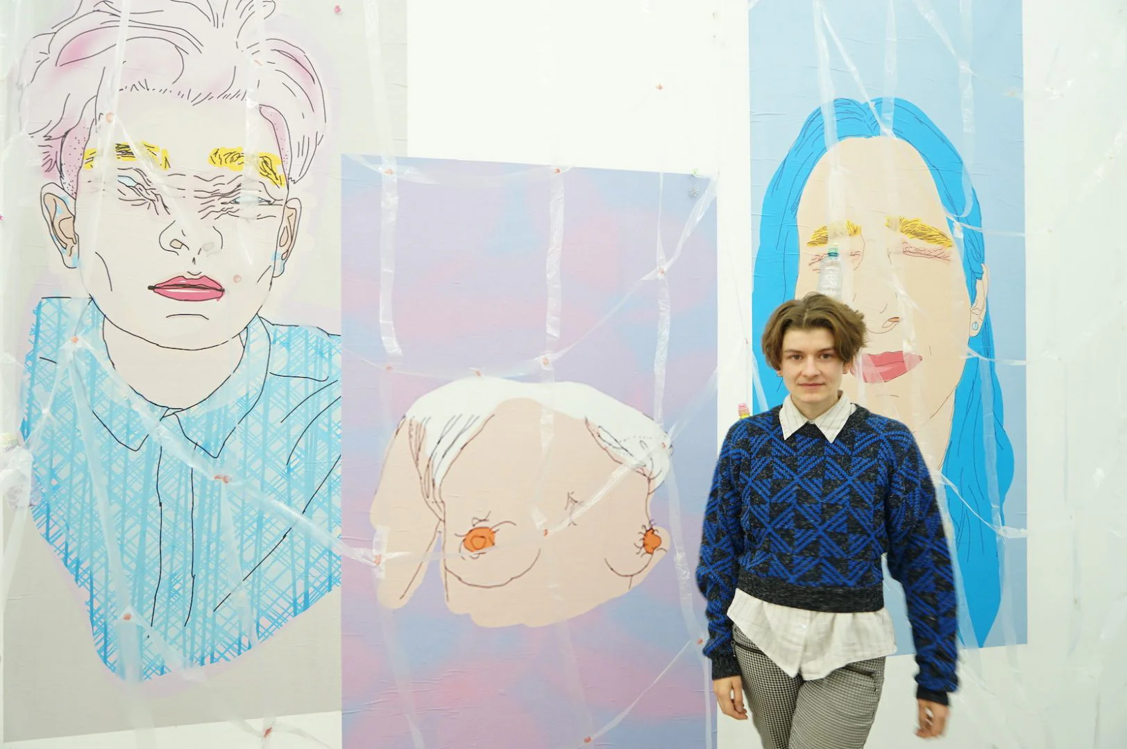 Melo Börner vor Ihrer Arbeit
Monsters, Flesh, Holes and Mud, 2019 / Photo Credit: Barbara Green Arts Management 