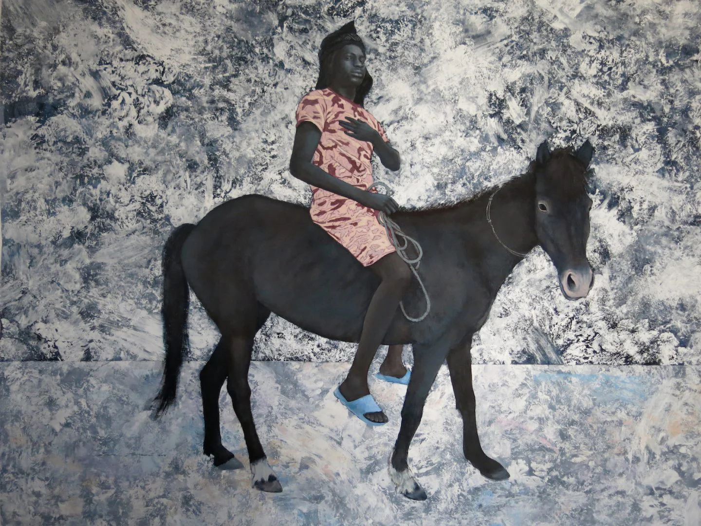 Los Bravú, Retrato ecuestre en Gandio, Acrylic on Canvas