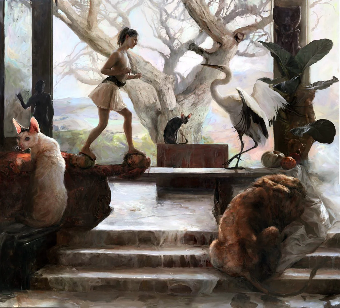 Guillermo Lorca, The Enccounter, 2018-19, oil and acrylic on canvas, 210x230 cm 
