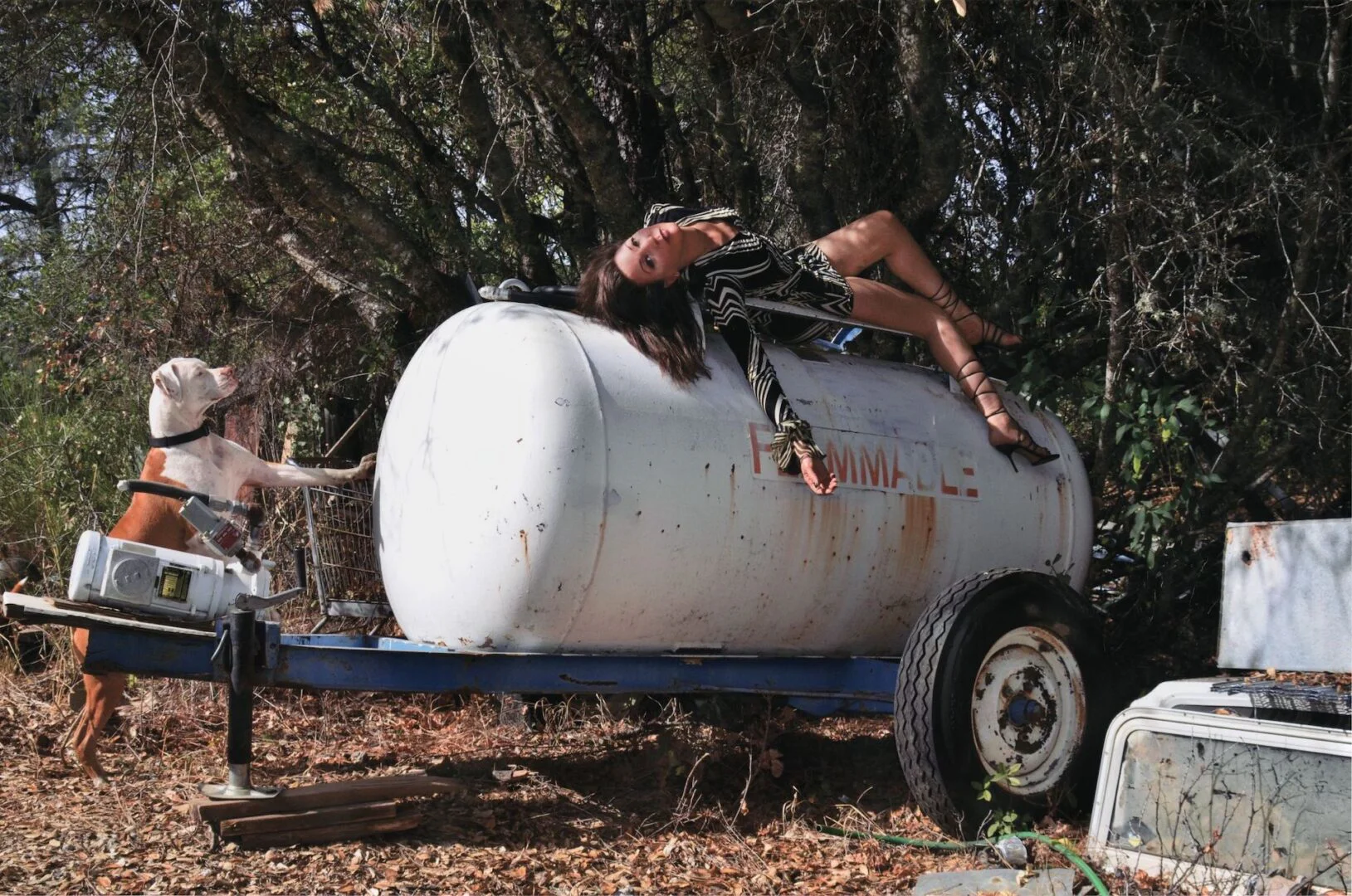MONET CLARK 4 Monet Clark, Performance In Nature (Propane Tank), 2014