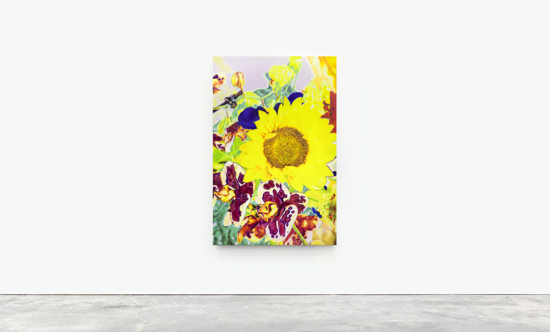 Martine Poppe, Smile harder, 2022, 160 x 105 cm, oil on polyester restoration fabric