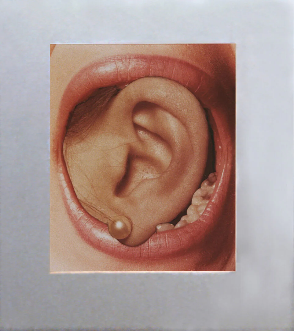 Penny Slinger, I Hear What You Say, Photo collage, Roland Penrose collection 1973
