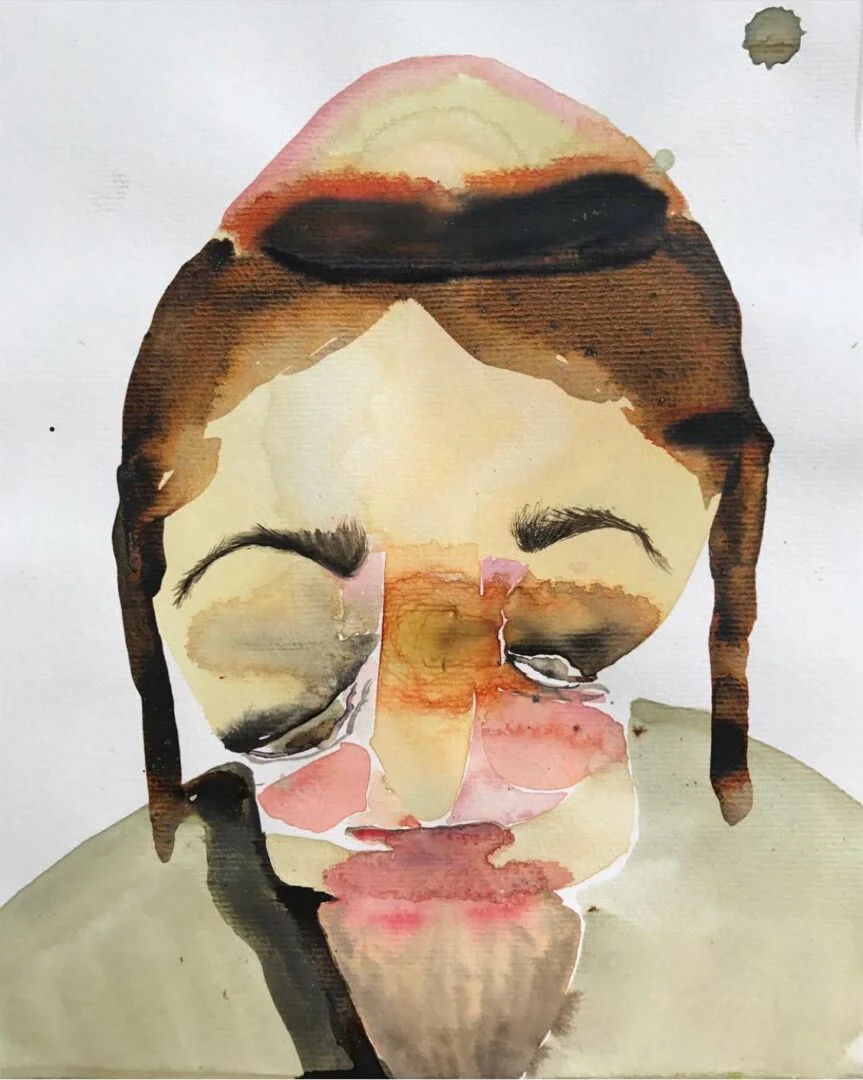 ‘Sad Man’ 13in x 10in watercolor and gouache on paper 2009