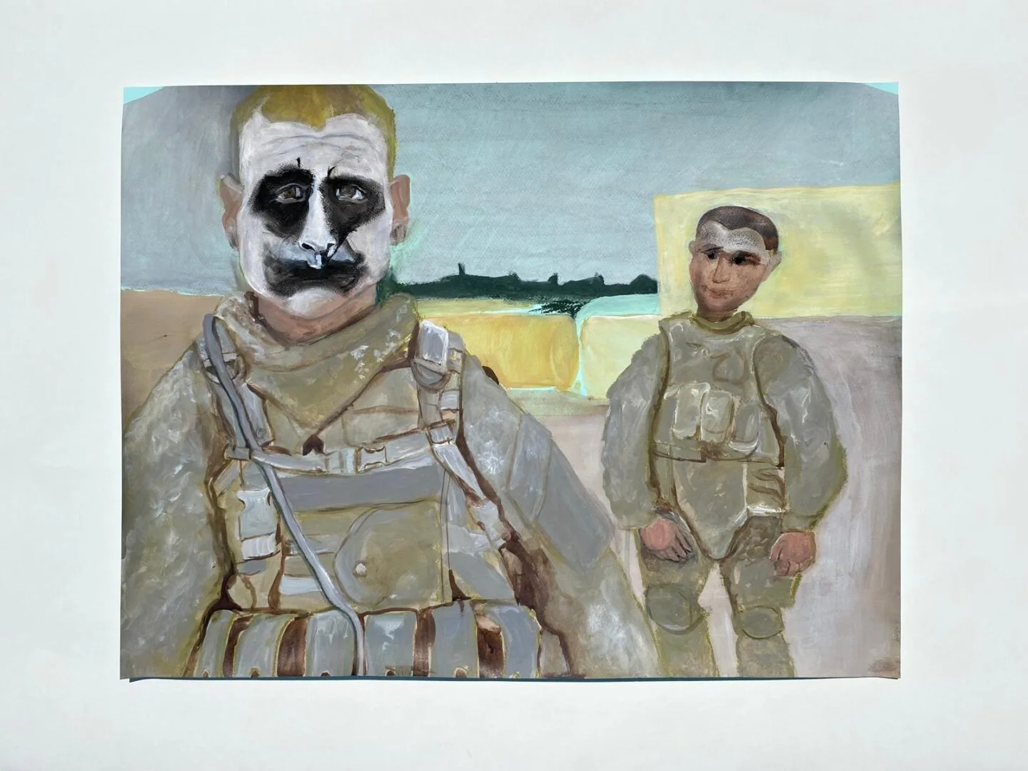 ‘Untitled’ 19.5in x 25.5in acrylic, gouache and charcoal on paper 2022